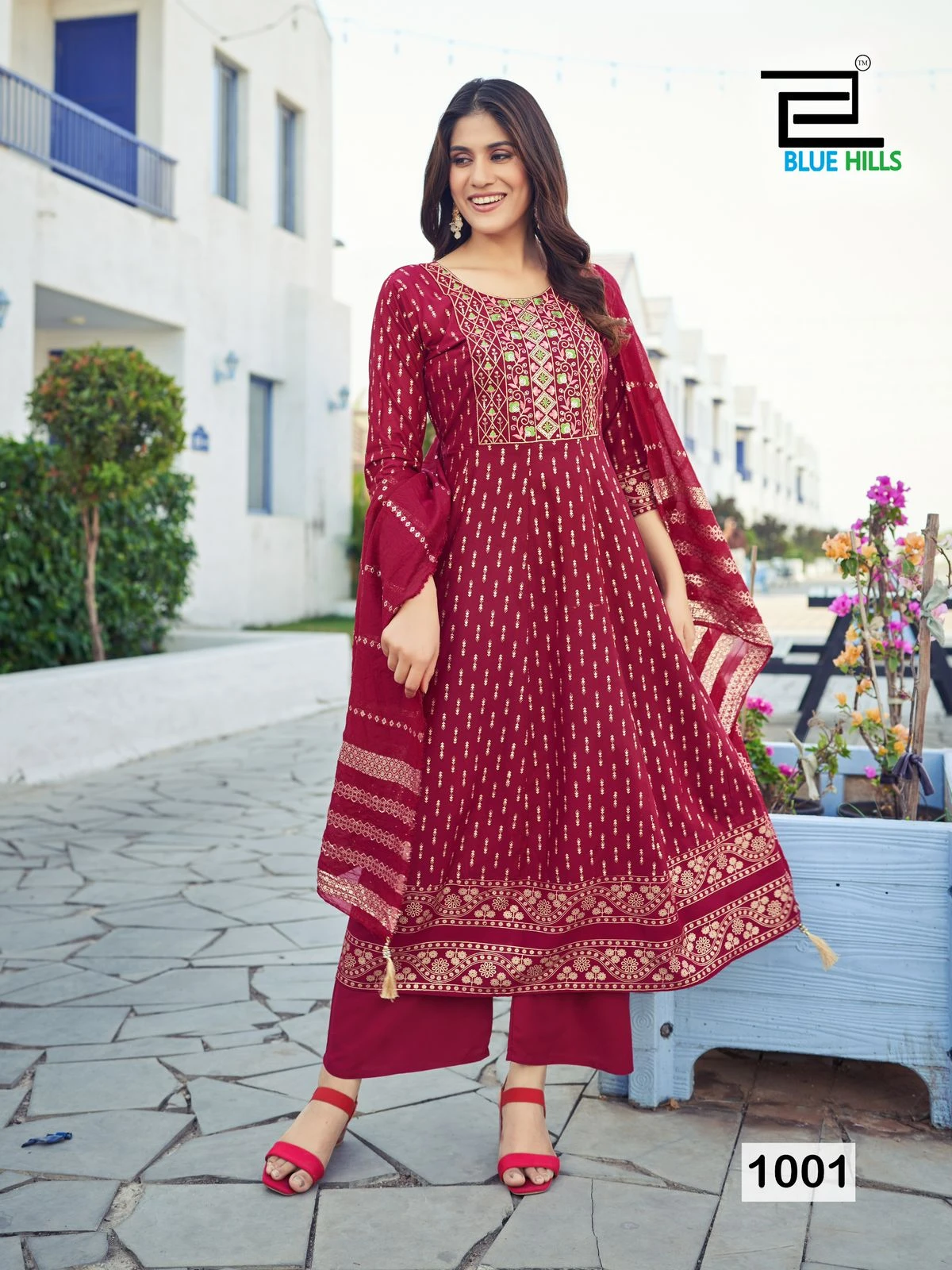 Blue Hills Muskan Rayon 14Kg Wholesale Readymade Salwar Suit Catalog — Wholesale Salwar Suits, Blue Hills wholesale from Surat - Gallery Image 2